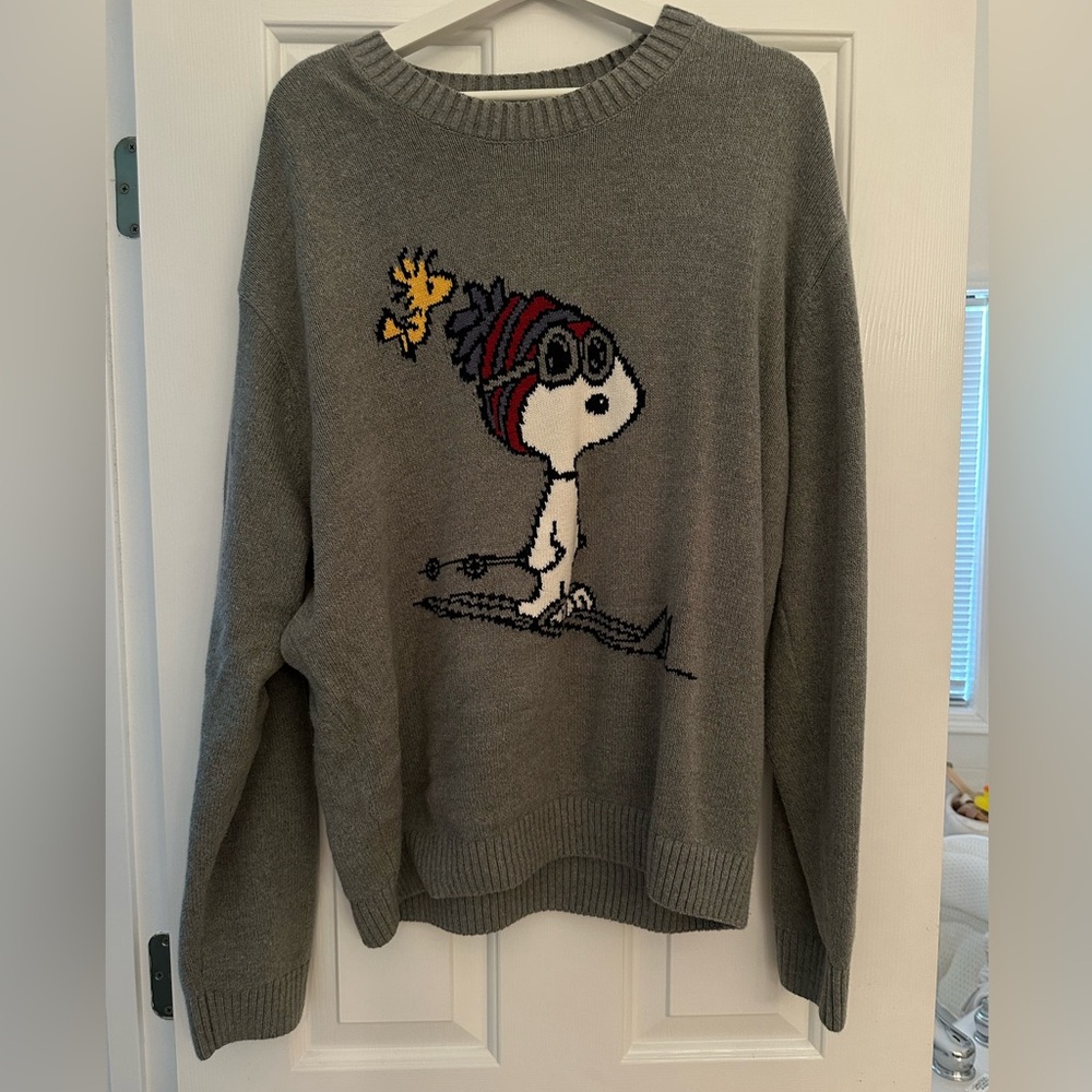 Snoopy skiing sweater